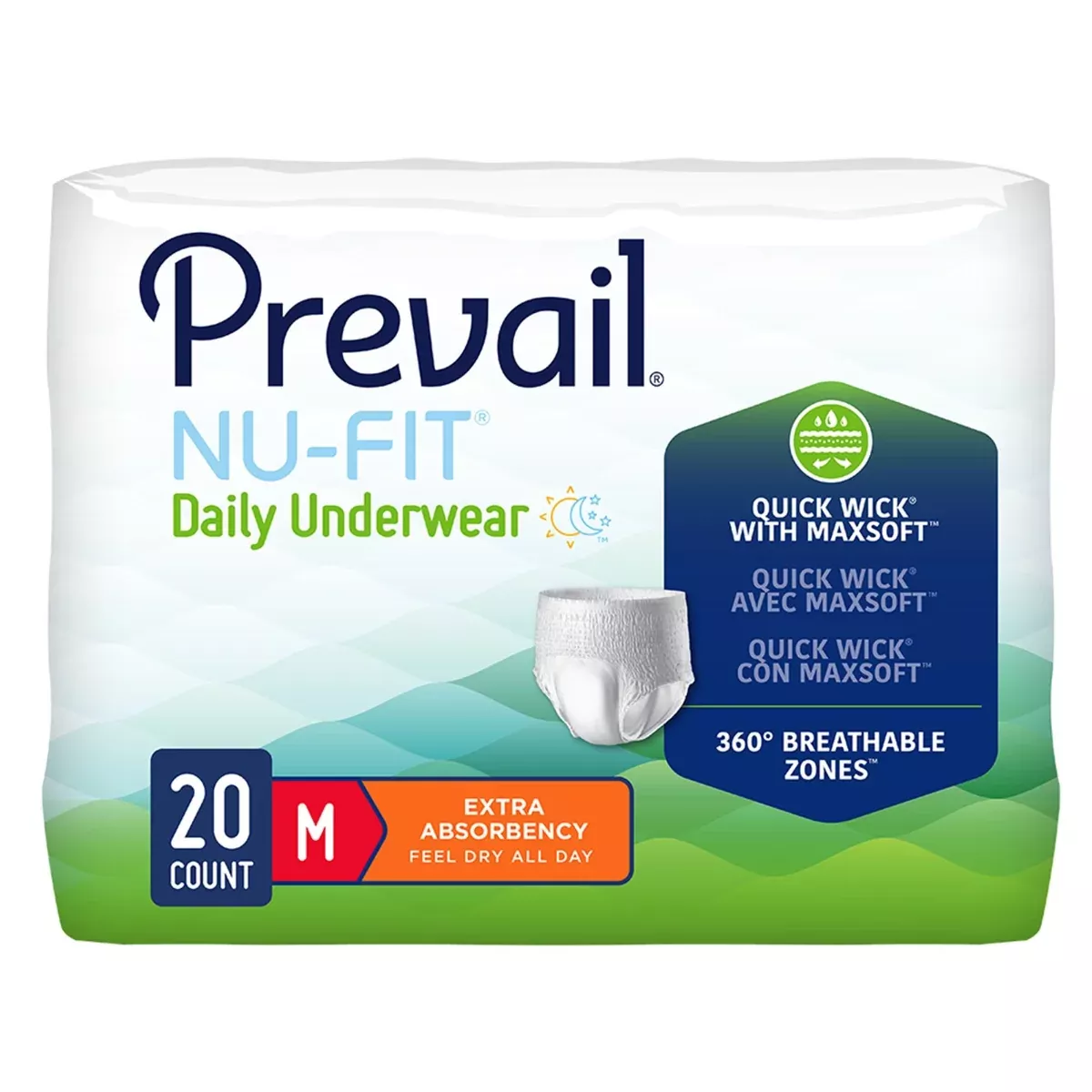 Prevail Nu-Fit Absorbent Underwear