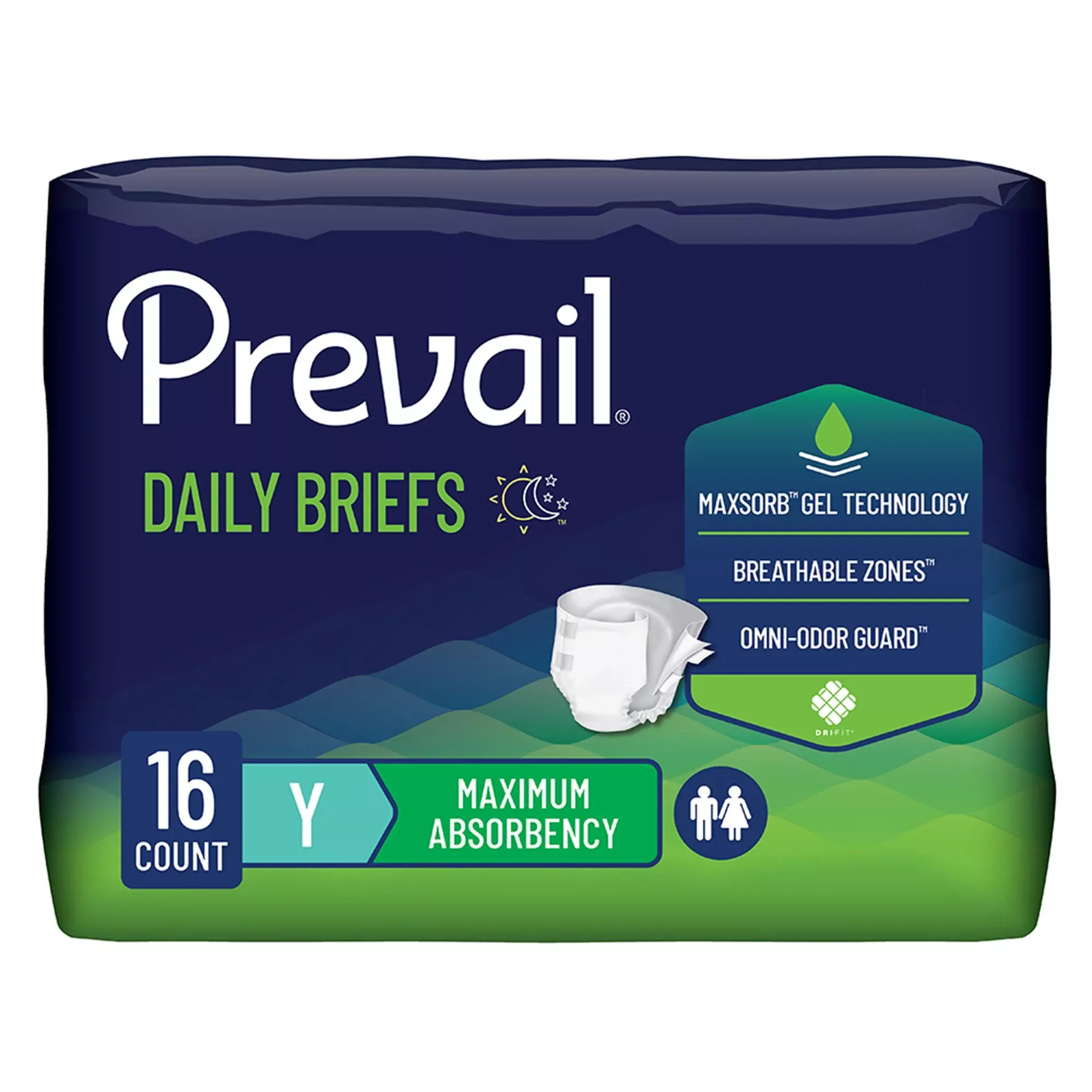 Prevail Unisex Youth Incontinence Brief Heavy Absorbency