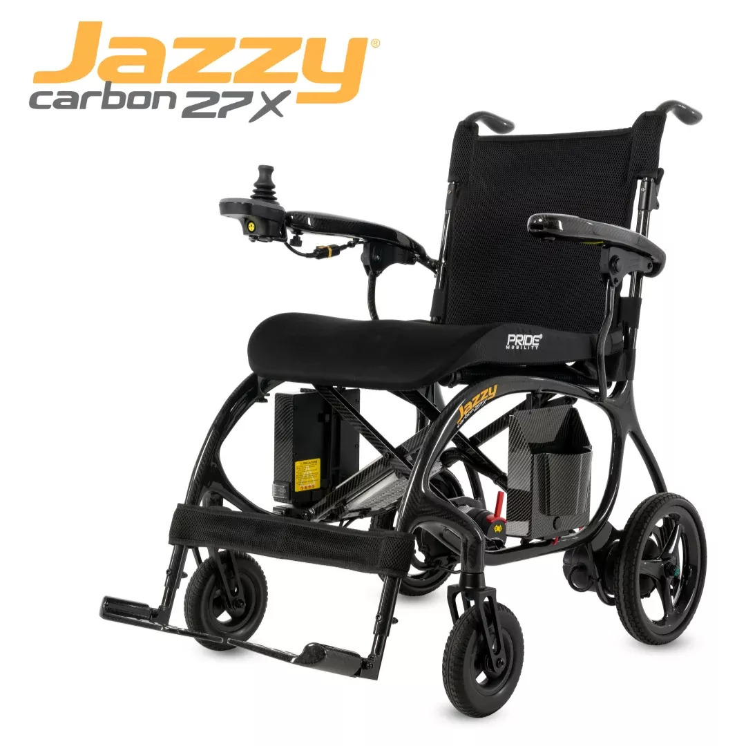 Pride Jazzy Carbon 27X Portable Power Wheelchair.