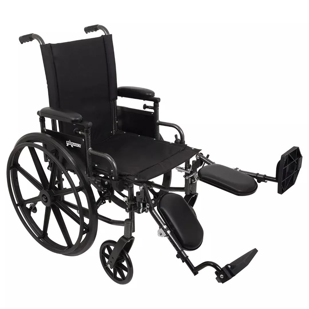 ProBasics Ultra Lightweight Wheelchair - Height Adjustable Seat - Flip Back Desk Arms