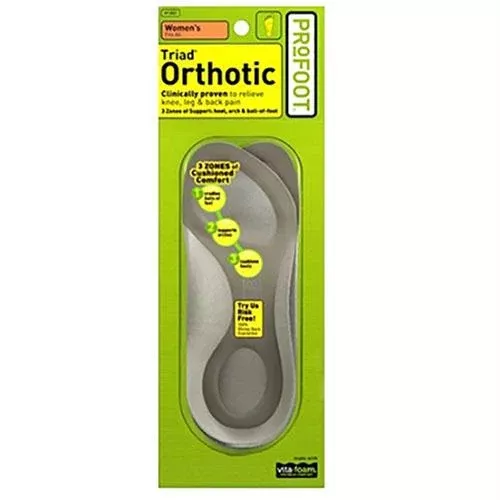Profoot Triad Orthotic Insoles For Women- Pack(age) of 2