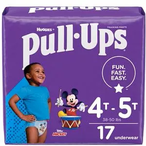 Pull-ups Learning Designs Boys' Training Pants, 4t-5t, 17 Ct- Pack(age) of 17