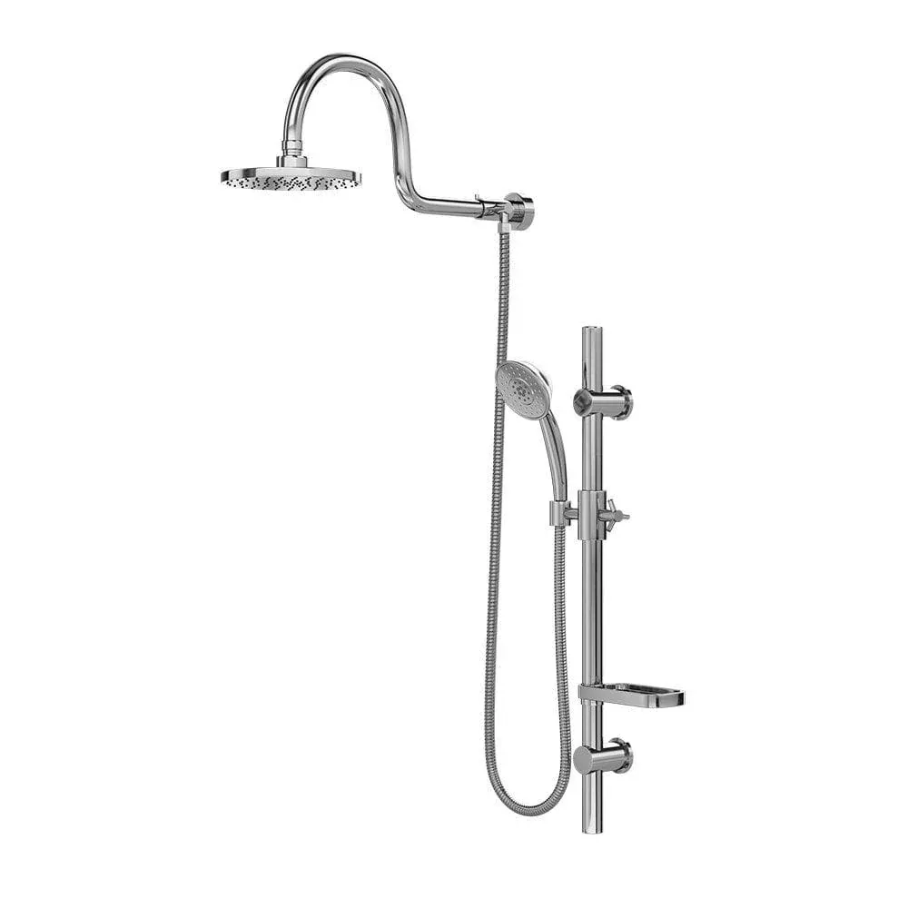 Pulse ShowerSpas Aqua Rain Shower System with 8" Rain Showerhead and 5-Function Hand Shower