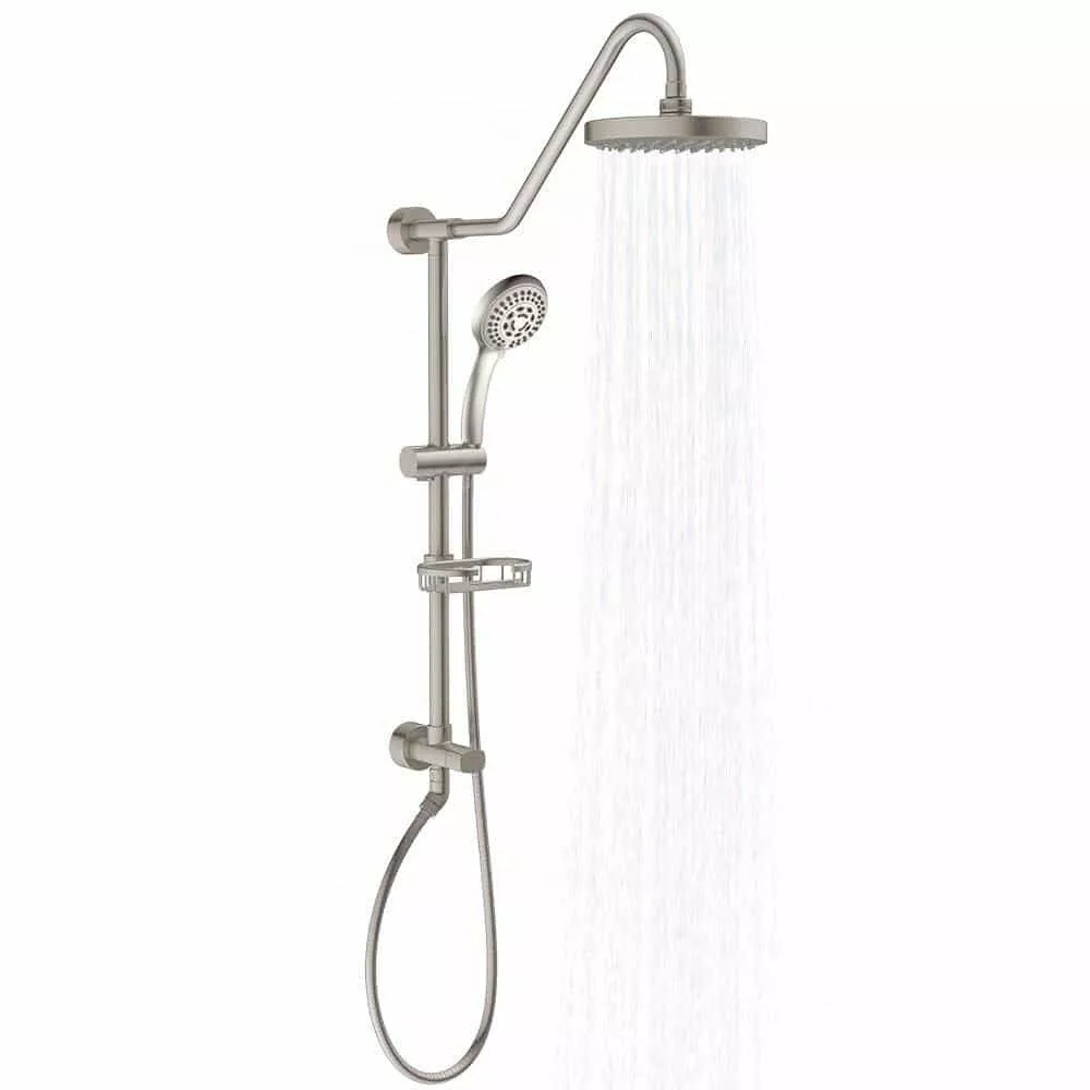 Pulse ShowerSpas Kauai III Shower System with 8" Rain Showerhead, 5-Function Hand Shower, Adjustable Slide Bar and Soap Dish