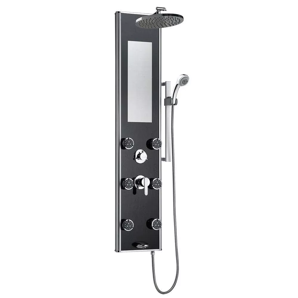Pulse ShowerSpas Leilani ShowerSpa Panel with 8" Rain Showerhead & 6 Dual-Function Body Spray Jets