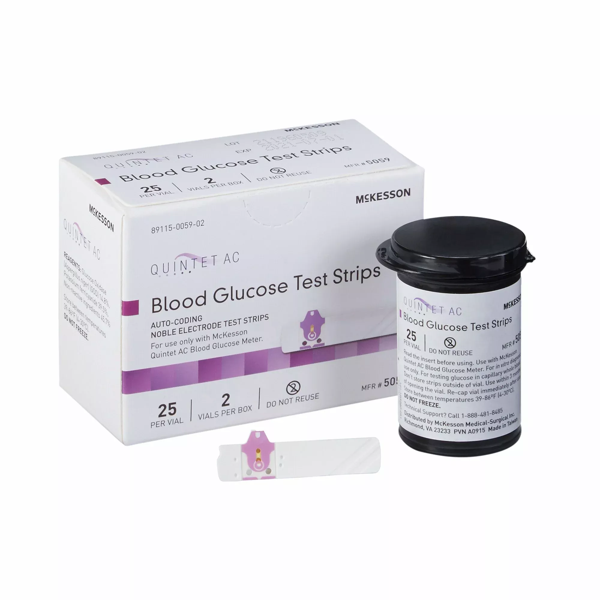 Quintet AC Blood Glucose Test Strips