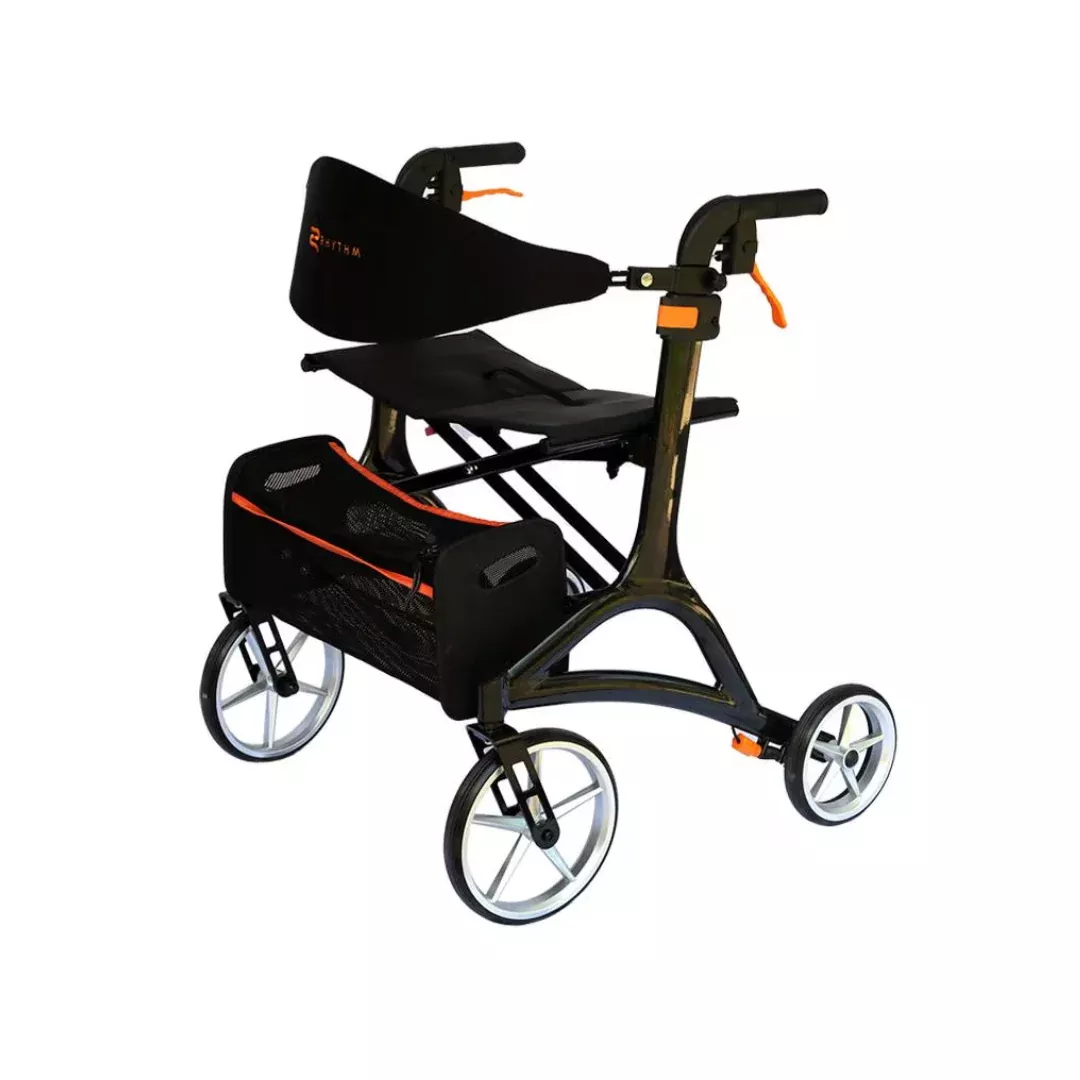 Rhythm Bariatric Crescendo Folding Rollator - Only 18.9 lbs