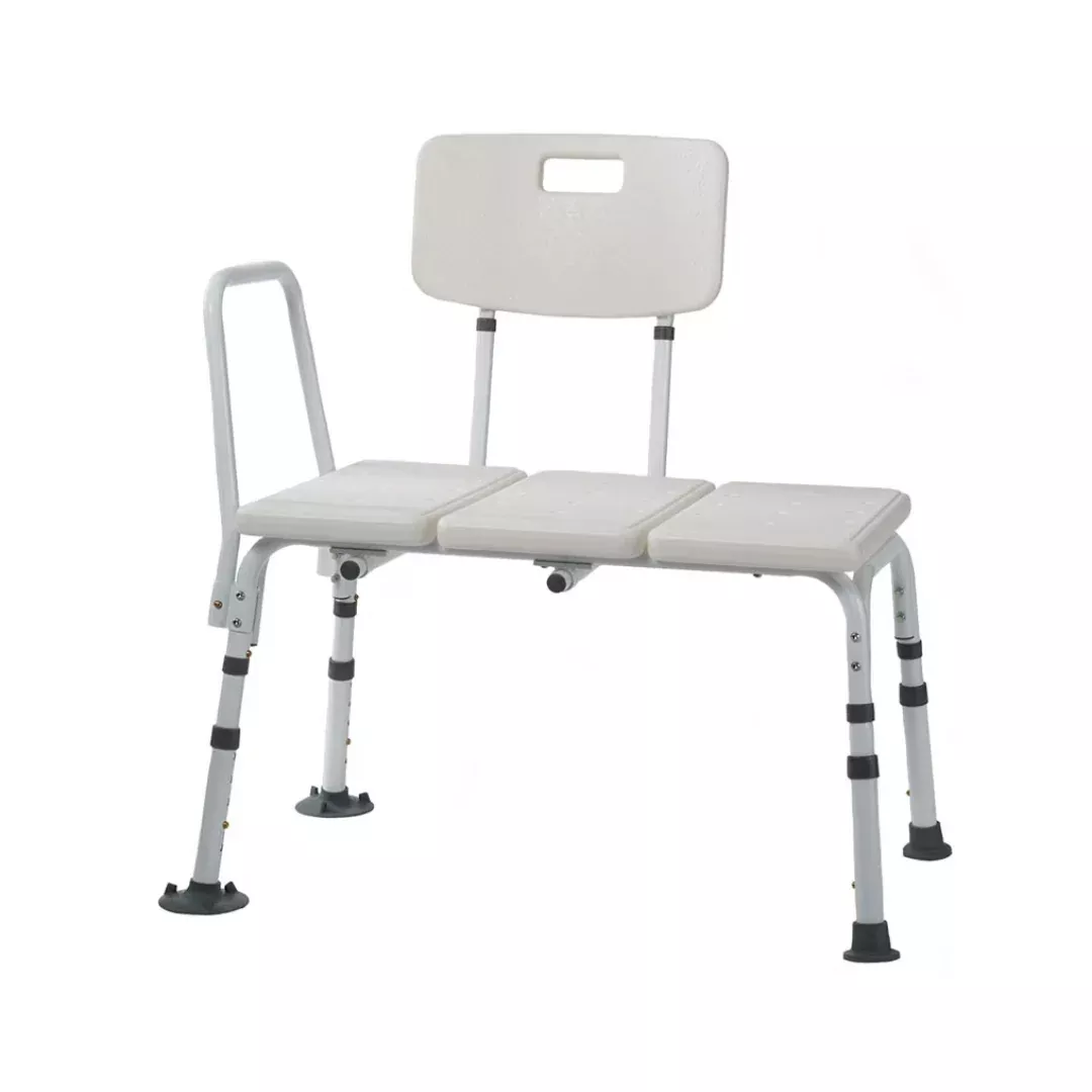 Rhythm Bathrtub Transfer Bench with Backrest and Safety Handle