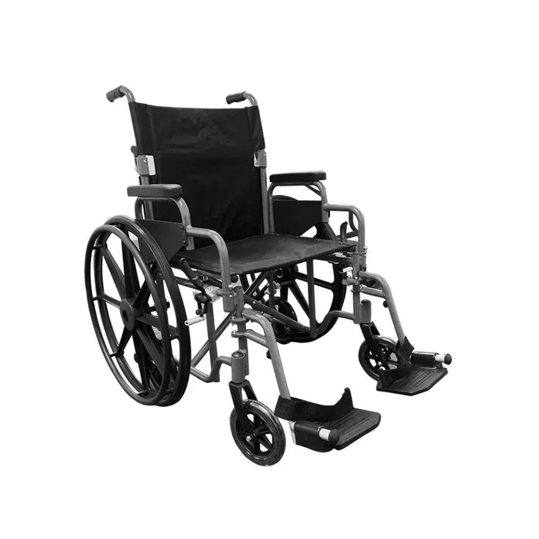Rhythm Combo Wheelchair Transport Chair with Quick-Release 24" Wheels