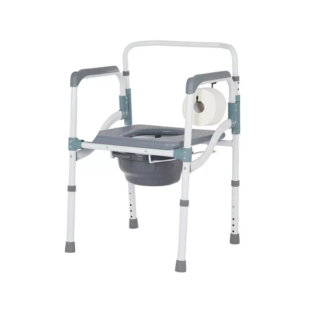 Rhythm Folding Powder Coated Aluminum Commode 3 in 1