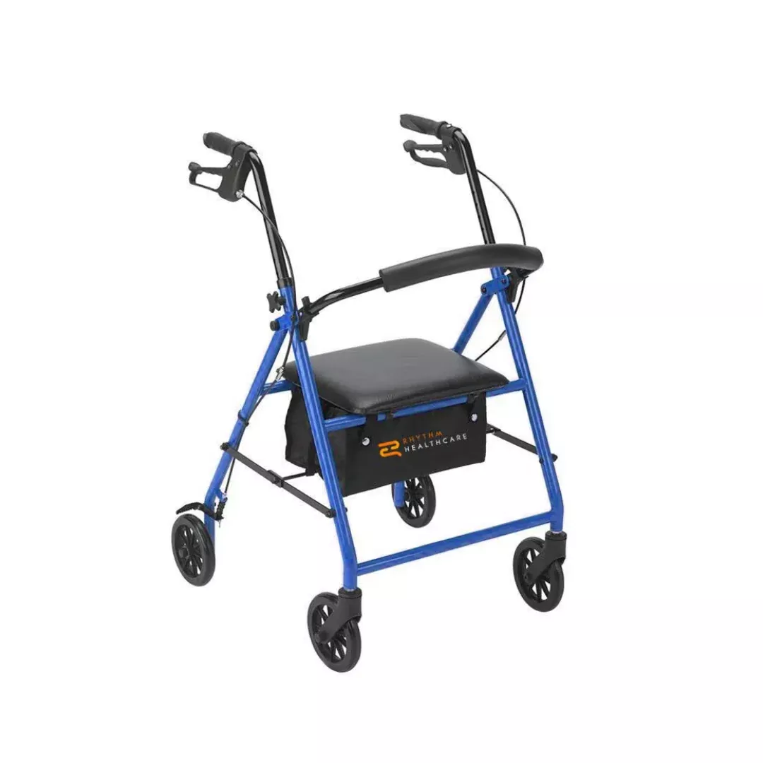 Rhythm Steel 4 Wheel Rollator with 6" Wheels