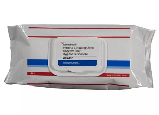 Rinse-Free Personal Wipe Cardinal Health™ Wings™ Soft Pack Vitamin E / Chamomile