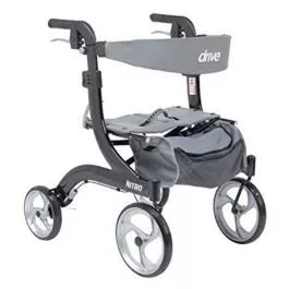 Rollator - Drive RTL10266BK-H Nitro HEMI Rolling Walker - SMALL-SIZE ADULT(US/CANADA)