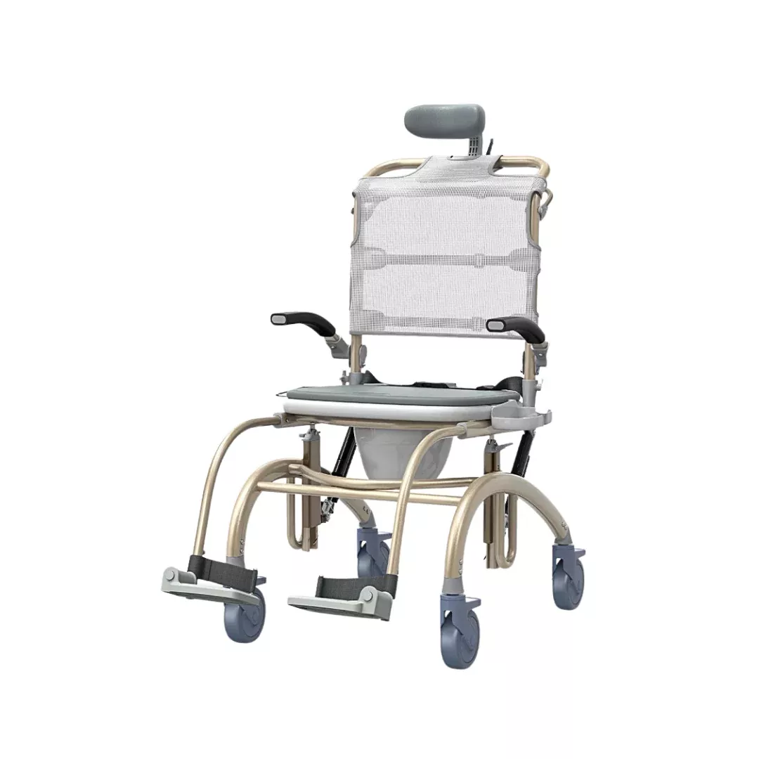 Rolling 3-in-1 RecliningShower Chair Commode | VOCIC XZY08