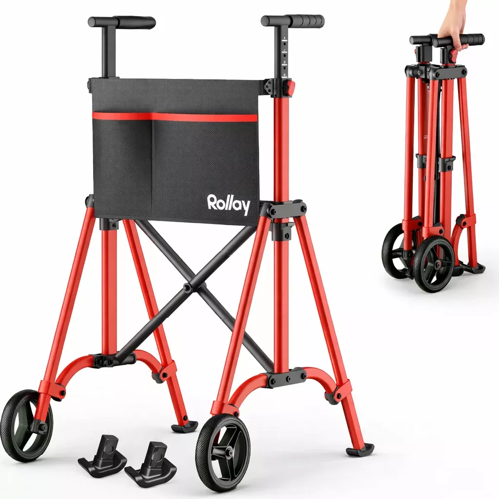 Rolloy Ultra-Compact Master Bariatric Walker with 2 Wheels