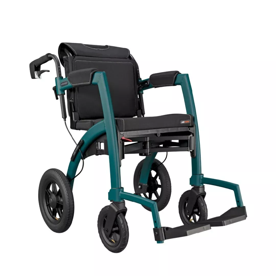 Rollz Motion Performance Lightweight Hybrid Transport Chair Rollator
