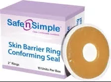 Safe and Simple SNS684U2 Safe N' Simple Skin Barrier Ring Conforming Seal, 2 inch ring, Box of 10