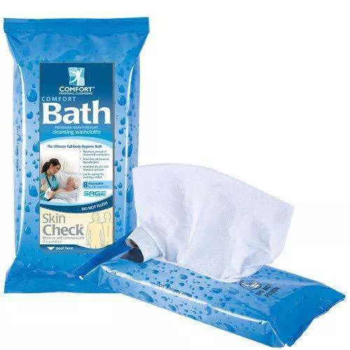 Sage Comfort Bath Rinse Free Cleansing Washcloths - Pack of 8