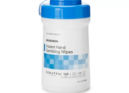Sanitizing Skin Wipe McKesson Canister Ethyl Alcohol Scented 160 Count