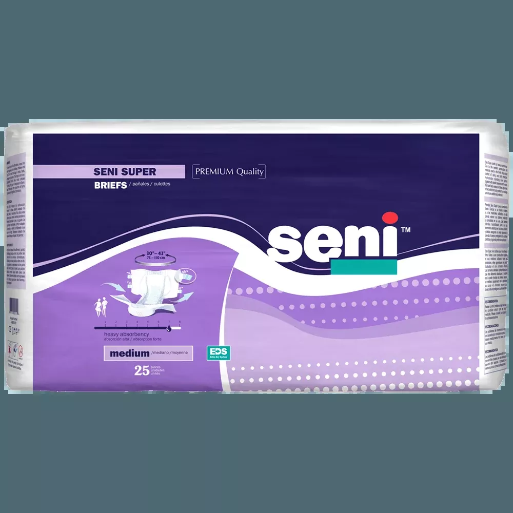 Seni Super Premium Quality Unisex Briefs - Heavy Absorbency - Case of 75