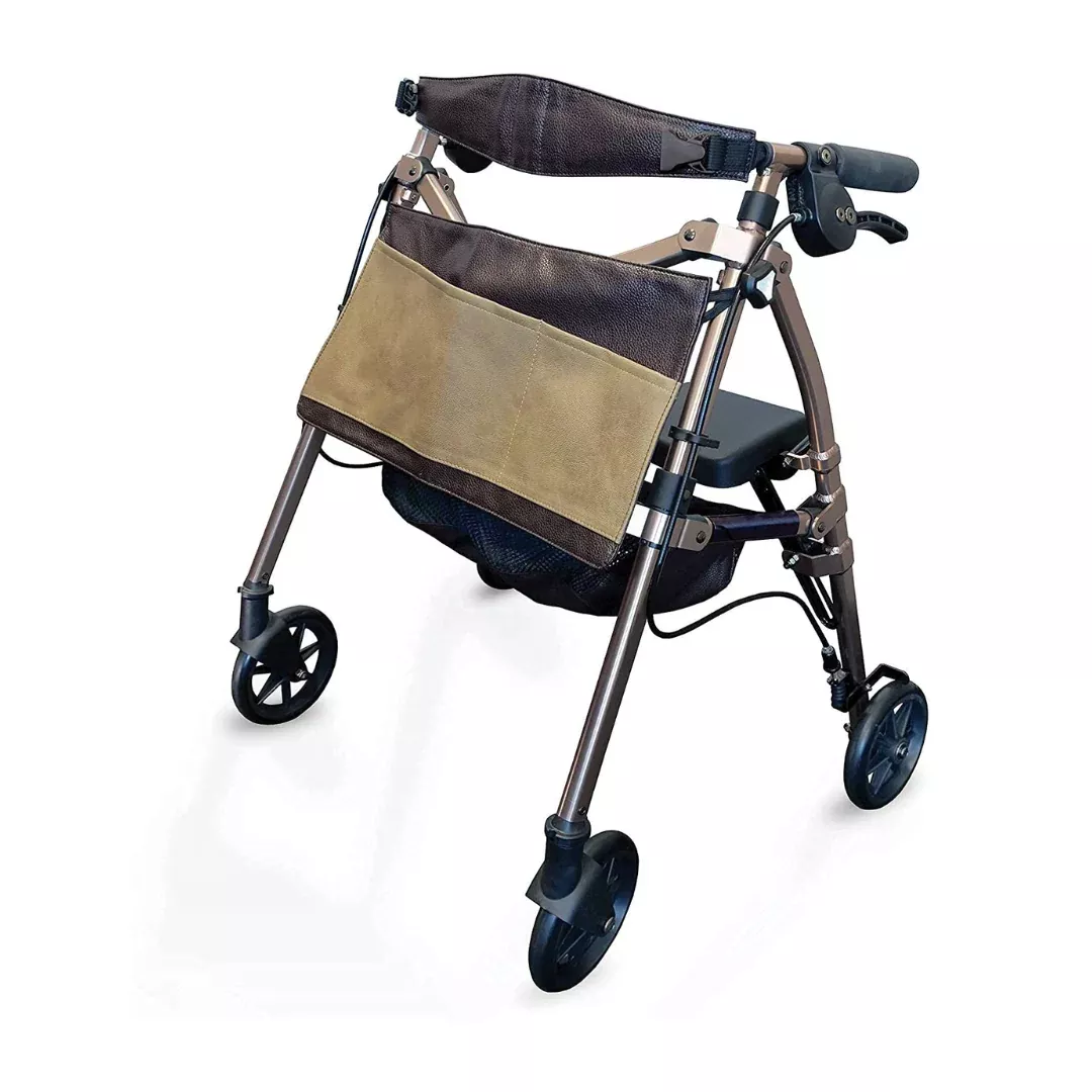 Signature Life Folding Elite Travel Rollator - Lightweight with Seat