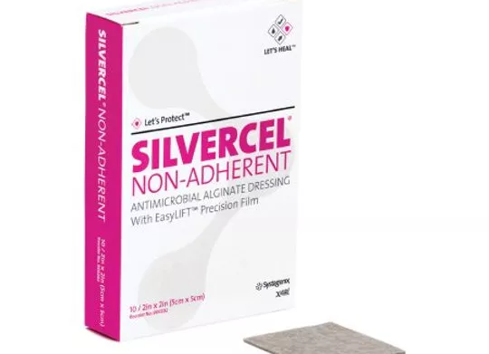 Silver Alginate Dressing Silvercel™ Non-Adherent 2 X 2 Inch Square Sterile