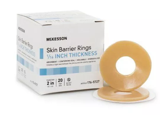 Skin Barrier Ring McKesson Moldable, Standard Wear Adhesive without Tape