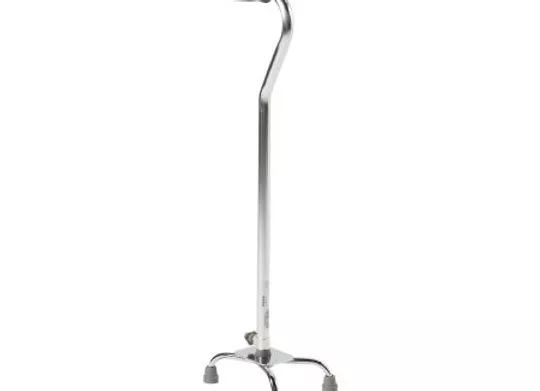 Small Base Quad Cane Steel 30 to 39 Inch Height Chrome
