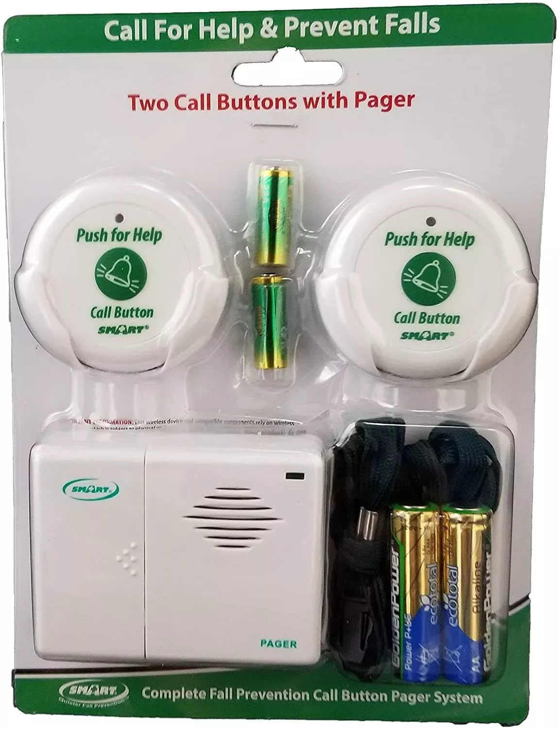 Smart Caregiver Two Call Buttons & Wireless Caregiver Pager - blowout