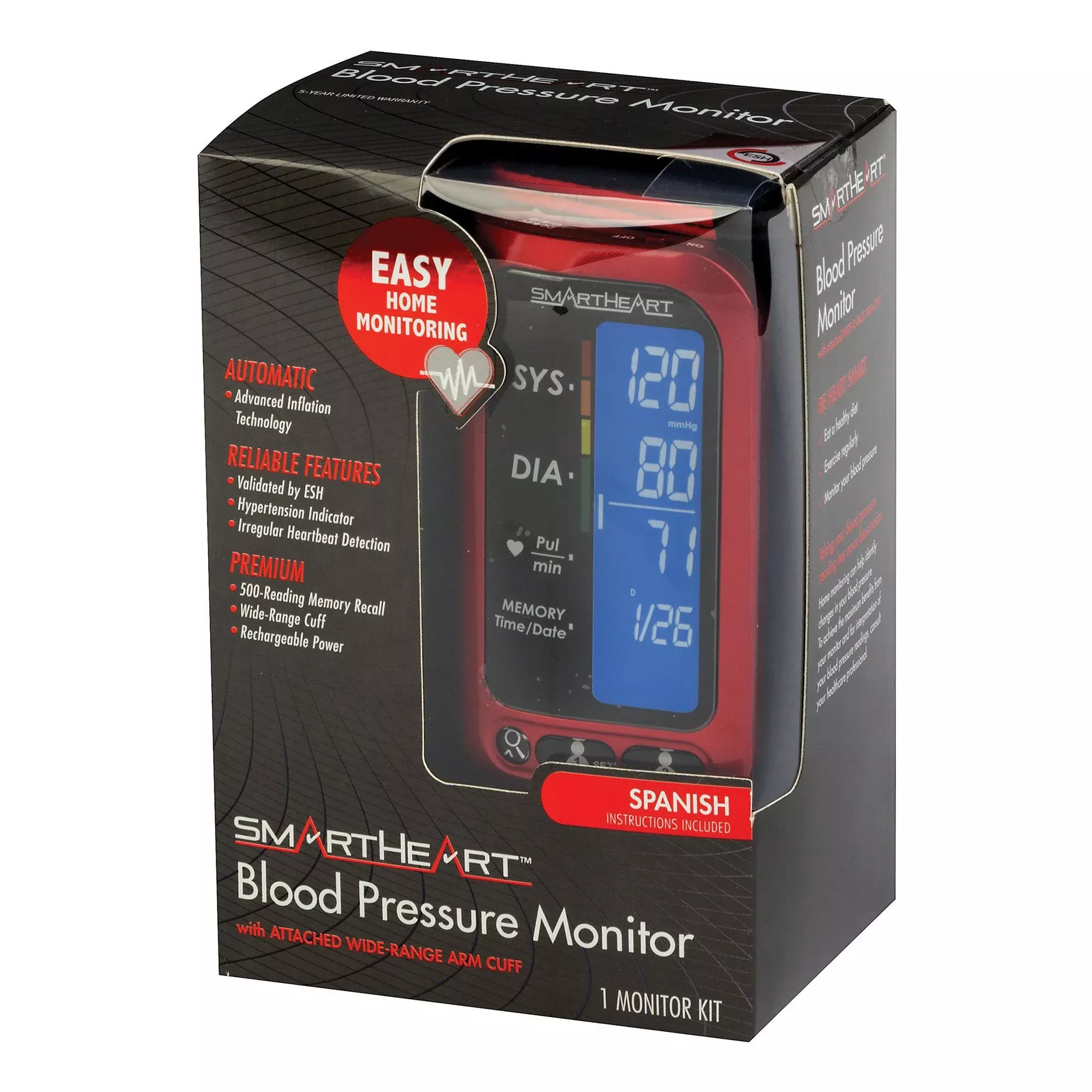 SmartHeart Automatic Blood Pressure Monitor