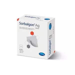 Sorbalgon Calcium Alginate Dressing With Silver, 4" X 5" / 10cm X 10cm- 1 Each