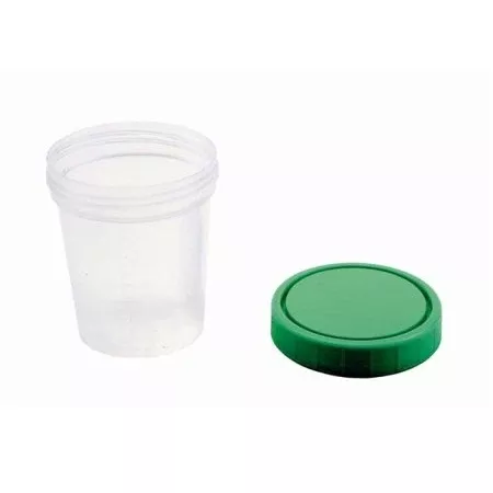 Specimen Container - AMSure 120 mL (4 oz.) Screw Cap Patient Information Poly Bagged Sterile / Sterile Inside Only