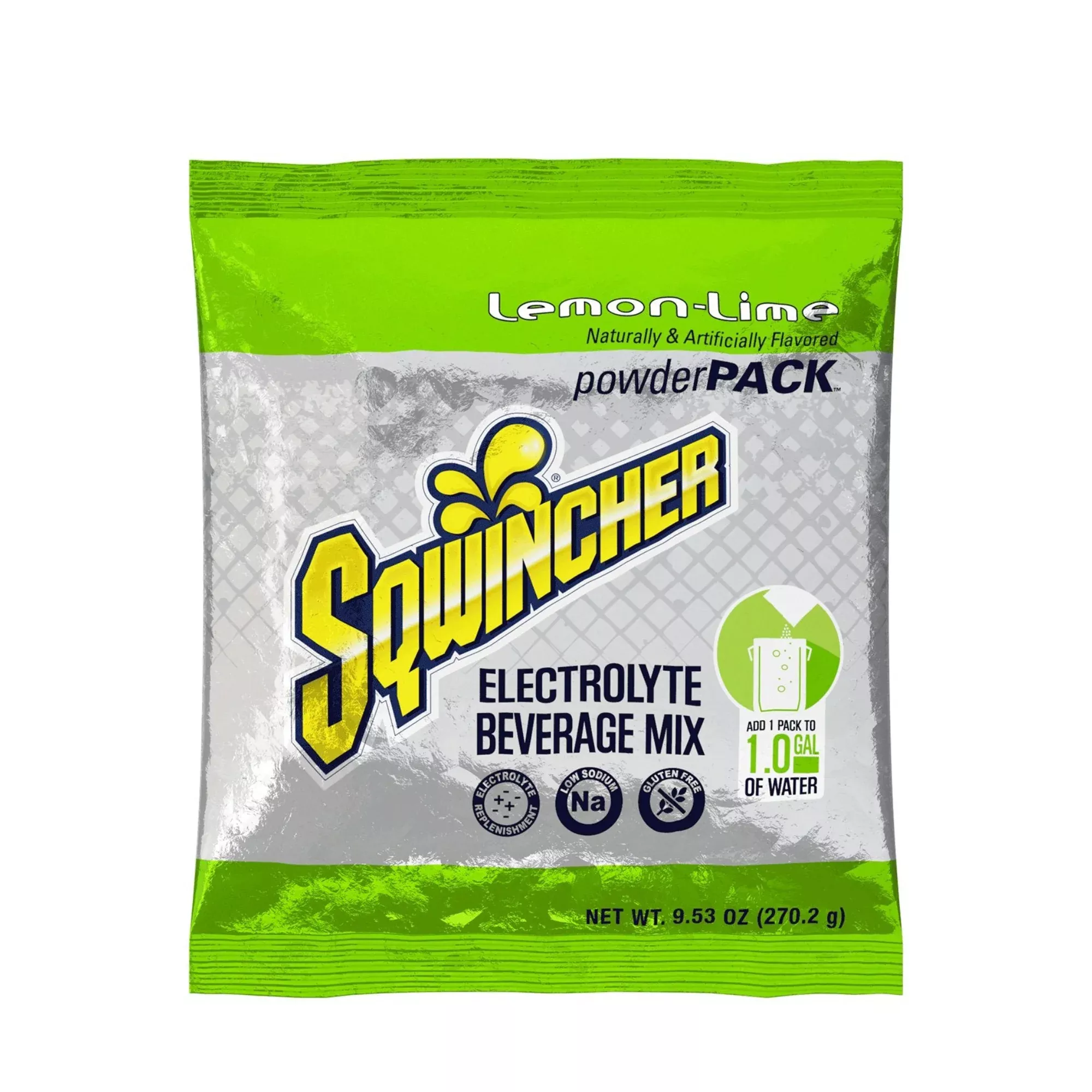 Sqwincher Powder Pack Lemon-Lime Electrolyte Replenishment Drink Mix