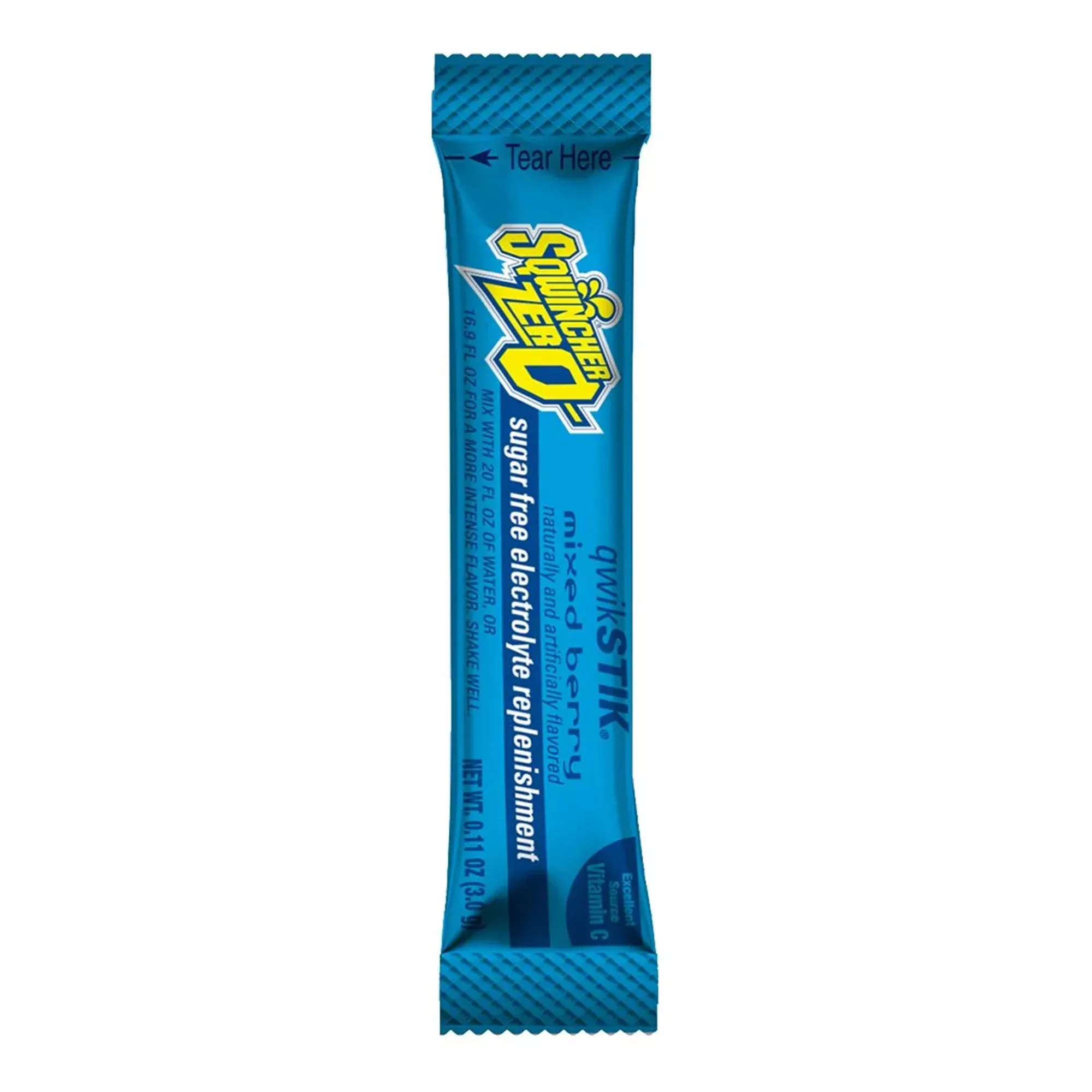 Sqwincher Quik Stik Zero Mixed Berry Electrolyte Replenishment Drink Mix