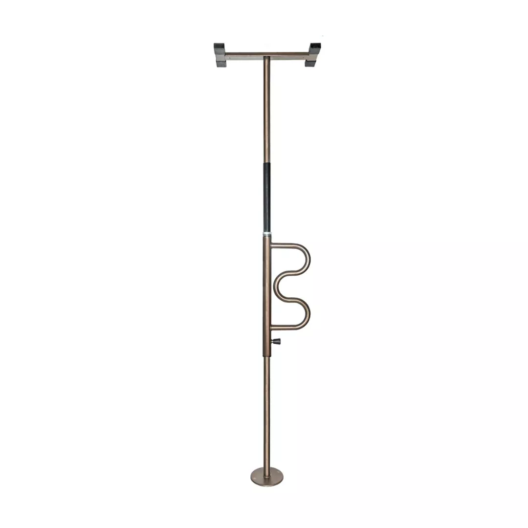 Stander Security Pole & Curve Grab Bar - Elderly Tension Mounted Transfer Pole & Bathroom Assist Grab Bar