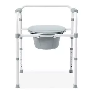Steel Elongated Bedside Commode