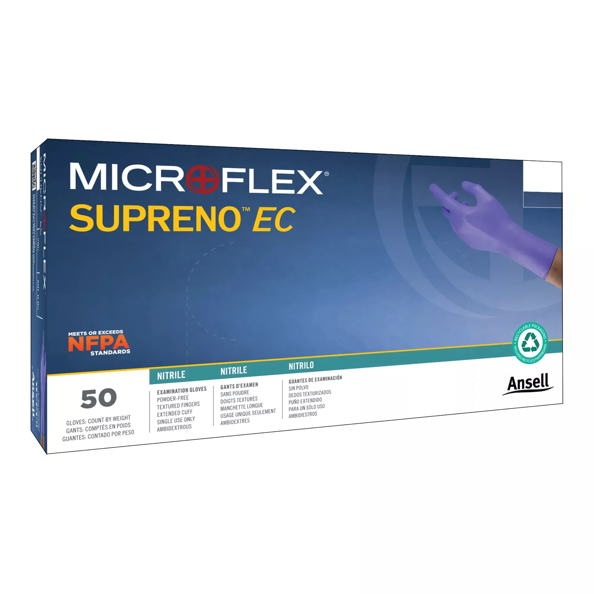 Supreno EC Nitrile Extended Cuff Length Exam Glove