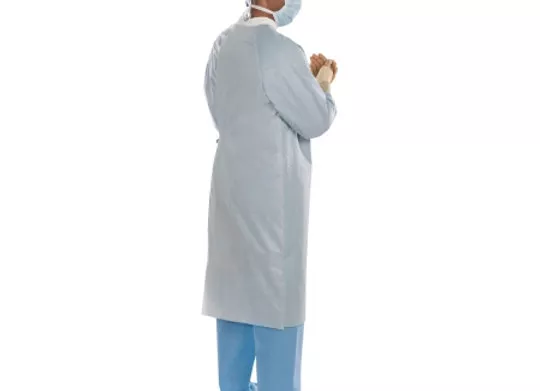 Surgical Gown Aero Chrome Small / Medium Blue NonSterile AAMI Level 4 Disposable
