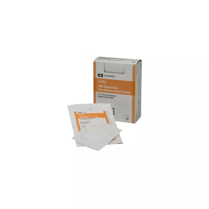 Telfa Antimicrobial Non Adherent Dressing, 4In X 5In, Sterile