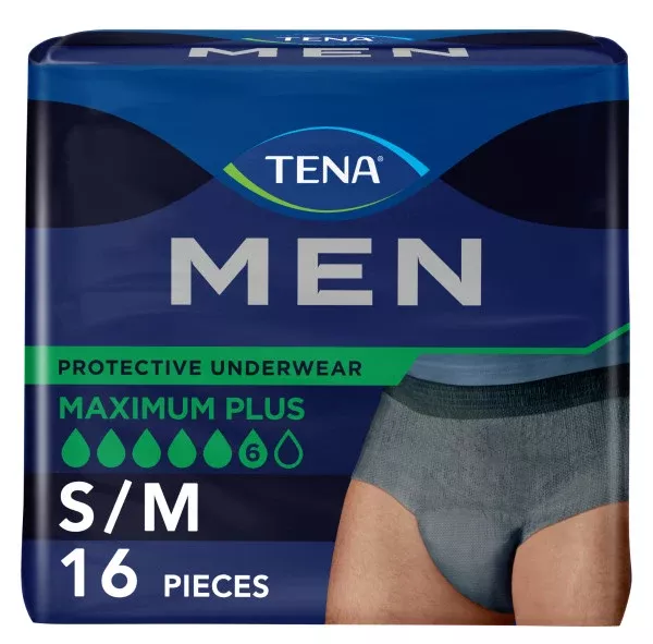 TENA MEN Maximum Plus Premium Fit Incontinence Pull-Up Underwear, Heavy Absorbency, L/XL- Pack of 14