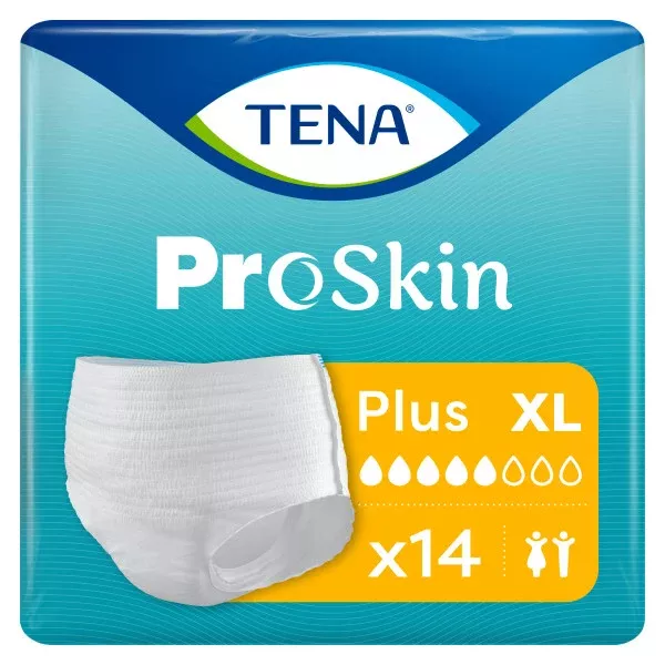 TENA ProSkin Plus Protective Pull-Up Underwear, X-Large- Pack of 14