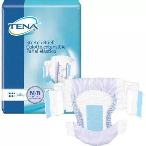TENA Stretch Ultra Tab Closure Disposable Unisex Briefs - Heavy Absorbency