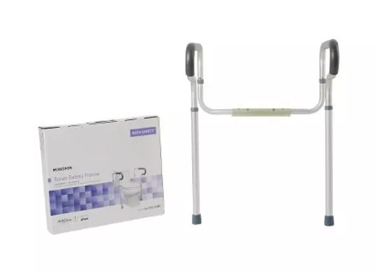 Toilet Safety Rail McKesson Gray Aluminum