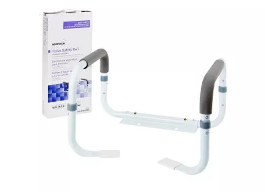 Toilet Safety Rail McKesson White Steel