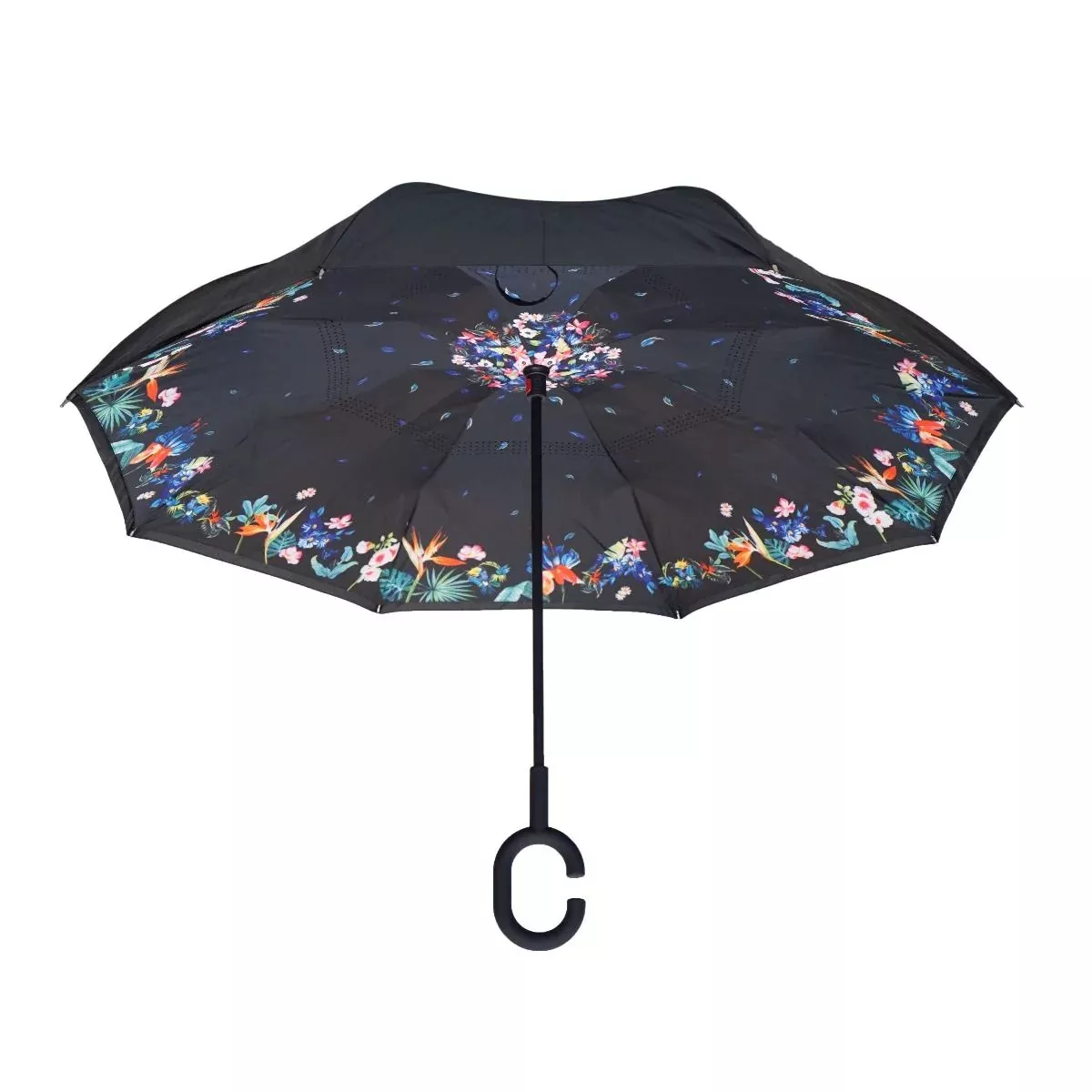 Topsy Turvy Designer Umbrellas - Drip Free Windproof - Birds of Paradise