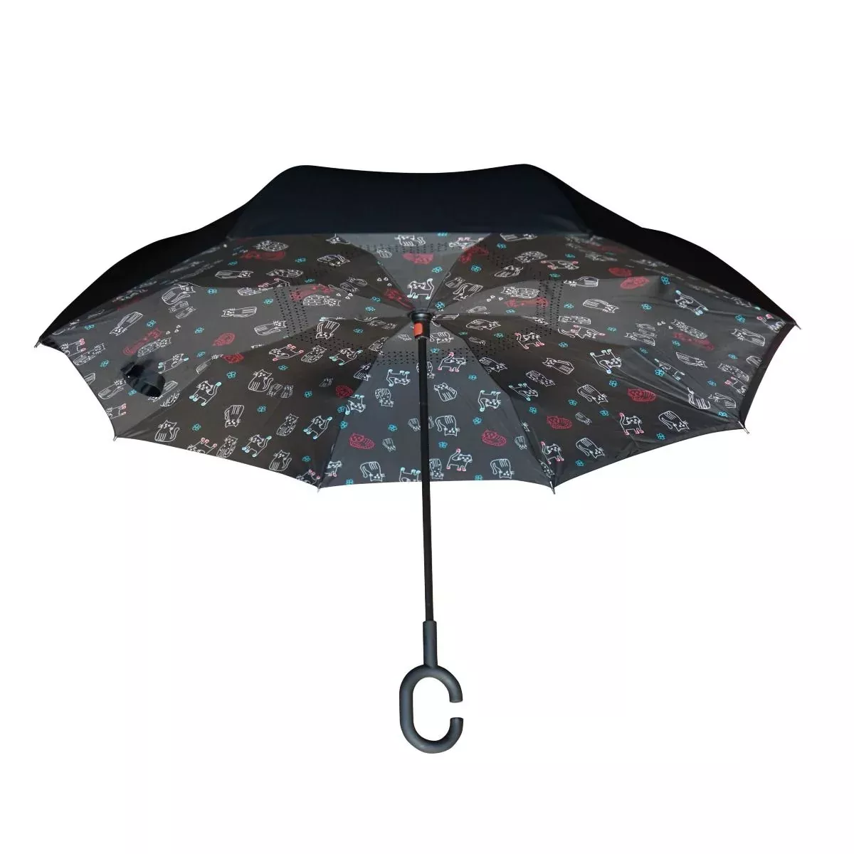 Topsy Turvy Designer Umbrellas - Drip Free Windproof - Cat Lover