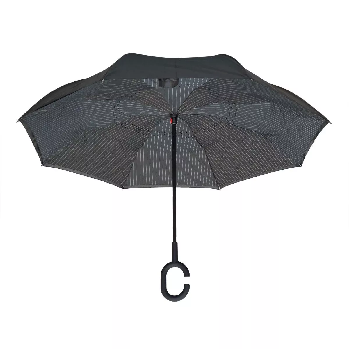 Topsy Turvy Designer Umbrellas - Drip Free Windproof - Pinstripe