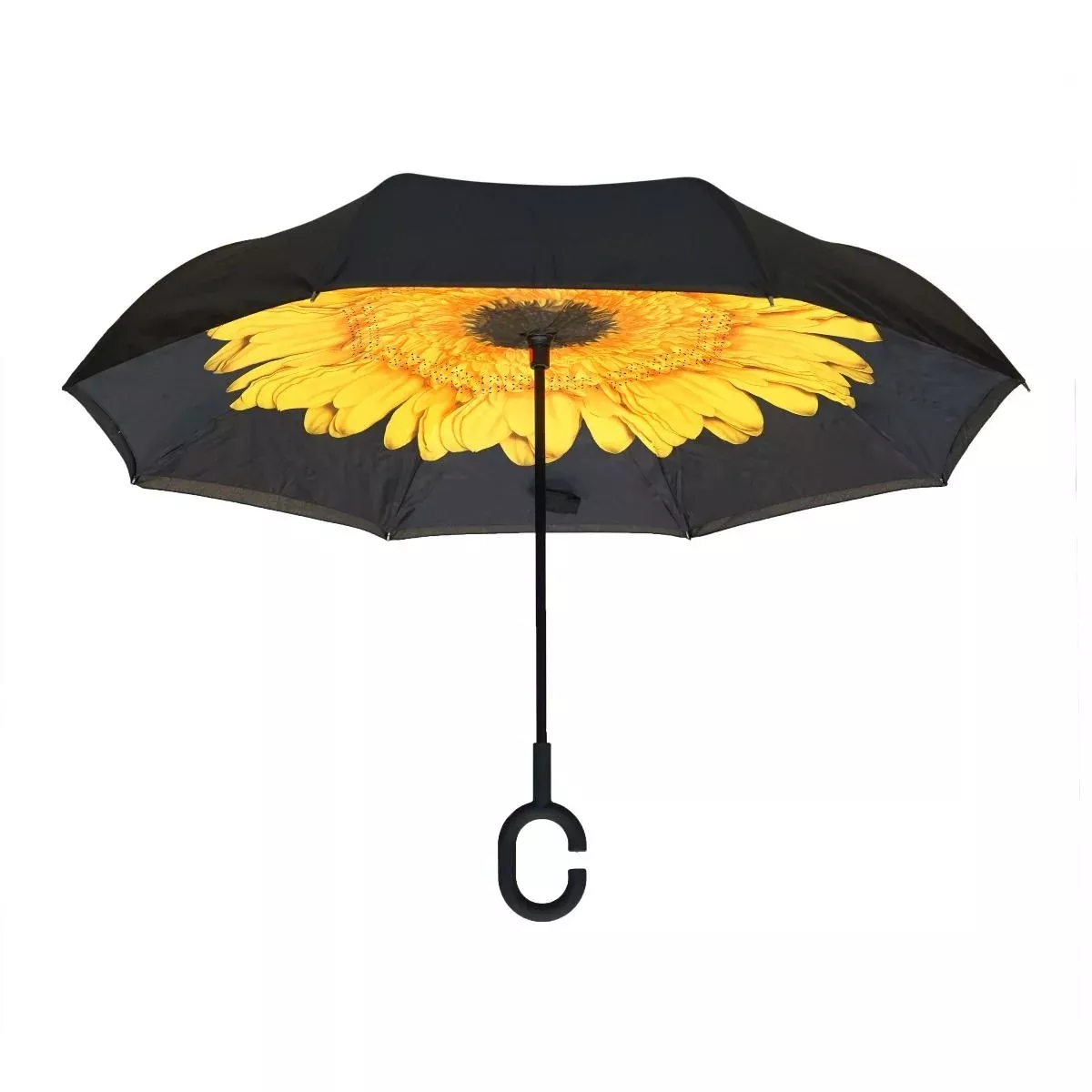 Topsy Turvy Designer Umbrellas - Drip Free Windproof - Sunflower