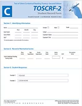 TOSCRF-2: Student Record Forms C (25) Donald D. Hammill, J. Lee Wiederholt, Elizabeth A. Allen