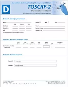 TOSCRF-2: Student Record Forms D (50) Donald D. Hammill, J. Lee Wiederholt, Elizabeth A. Allen